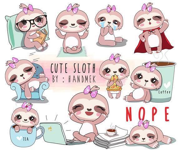 Slothstickerclipart