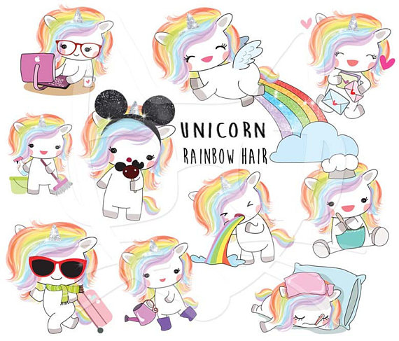 Unicorn Rainbow Hair