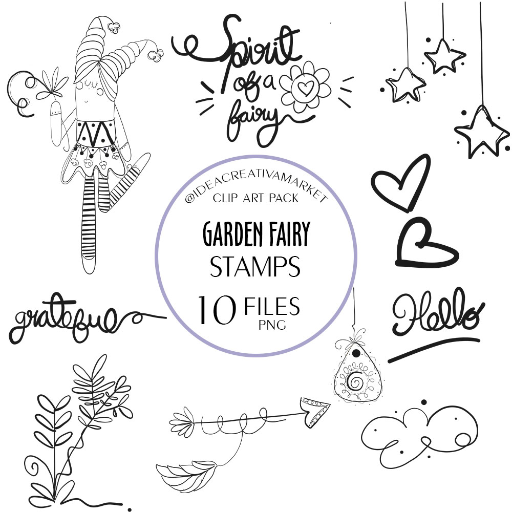 Presentación Garden Fairy Stamps