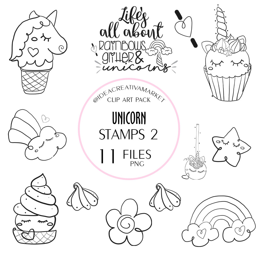 Presentación unicorn stamps 2