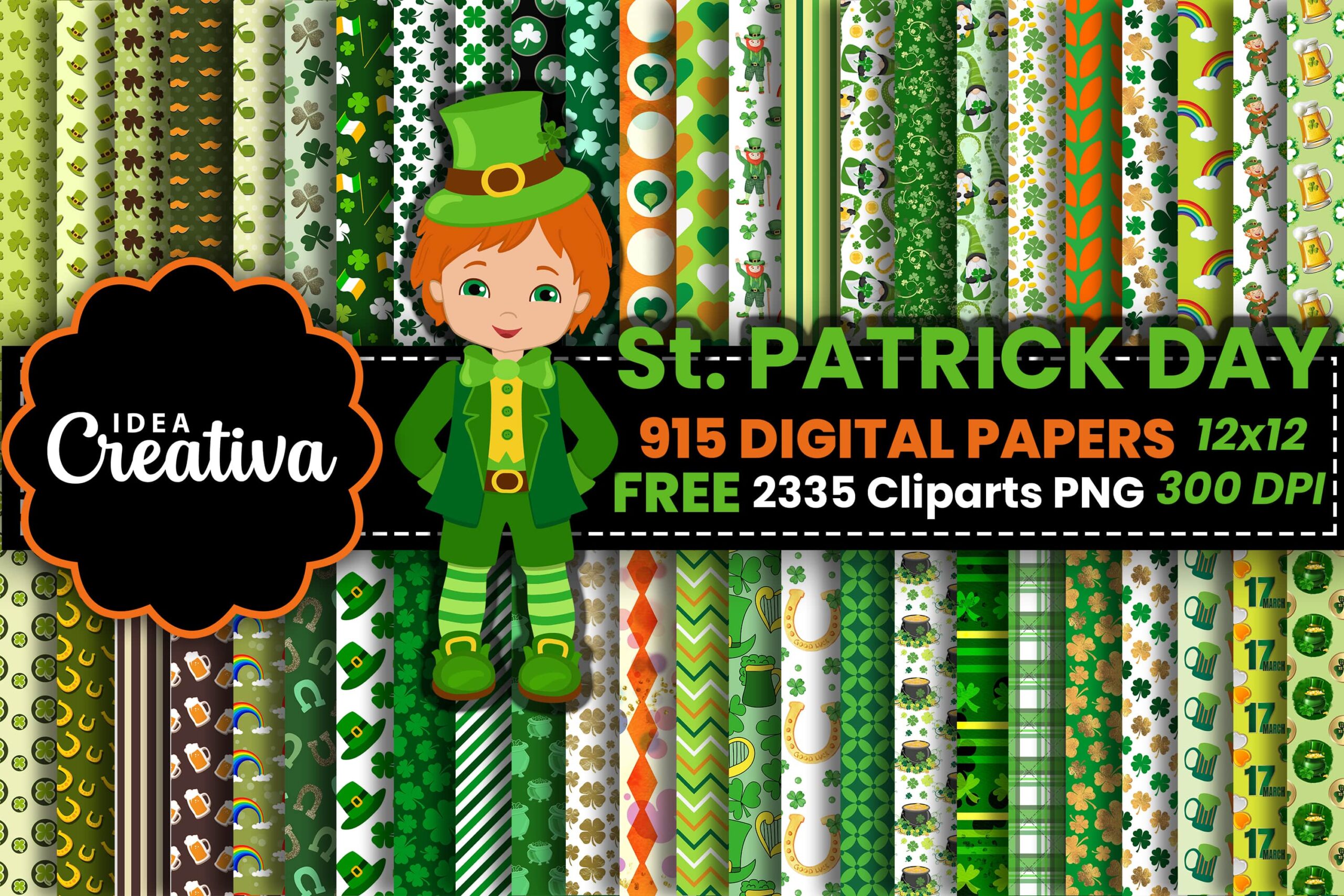 Digital Papers St. Patrick Day-min