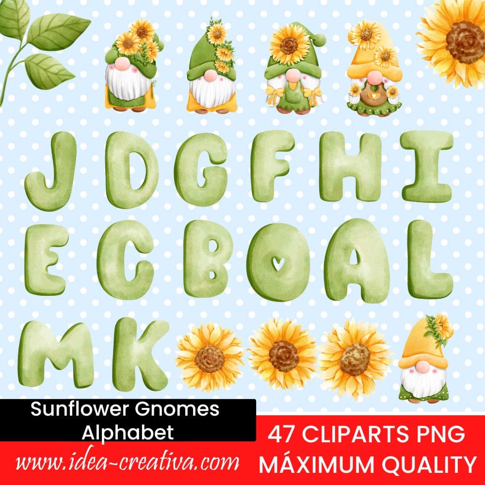 Sunflower Gnomes Alphabet