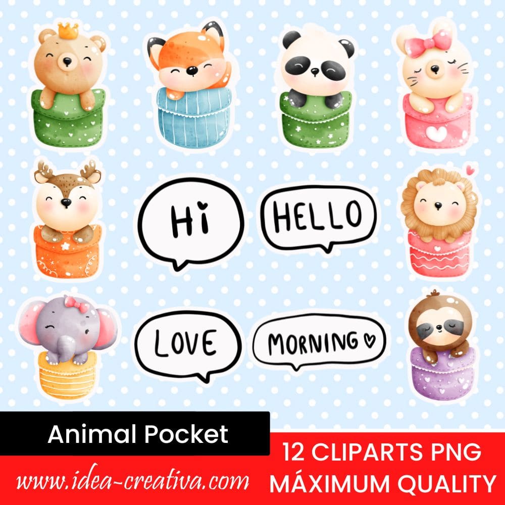 Animal Pocket Sticker Sheets